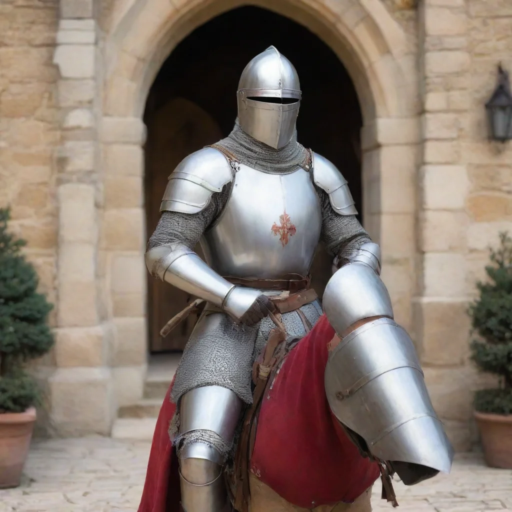 aiartstation art a medieval knight on a modern holiday confident engaging wow 3