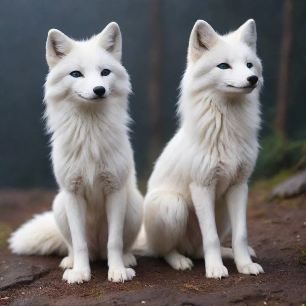 aiartstation art a pair of anthro arctic foxes confident engaging wow 3