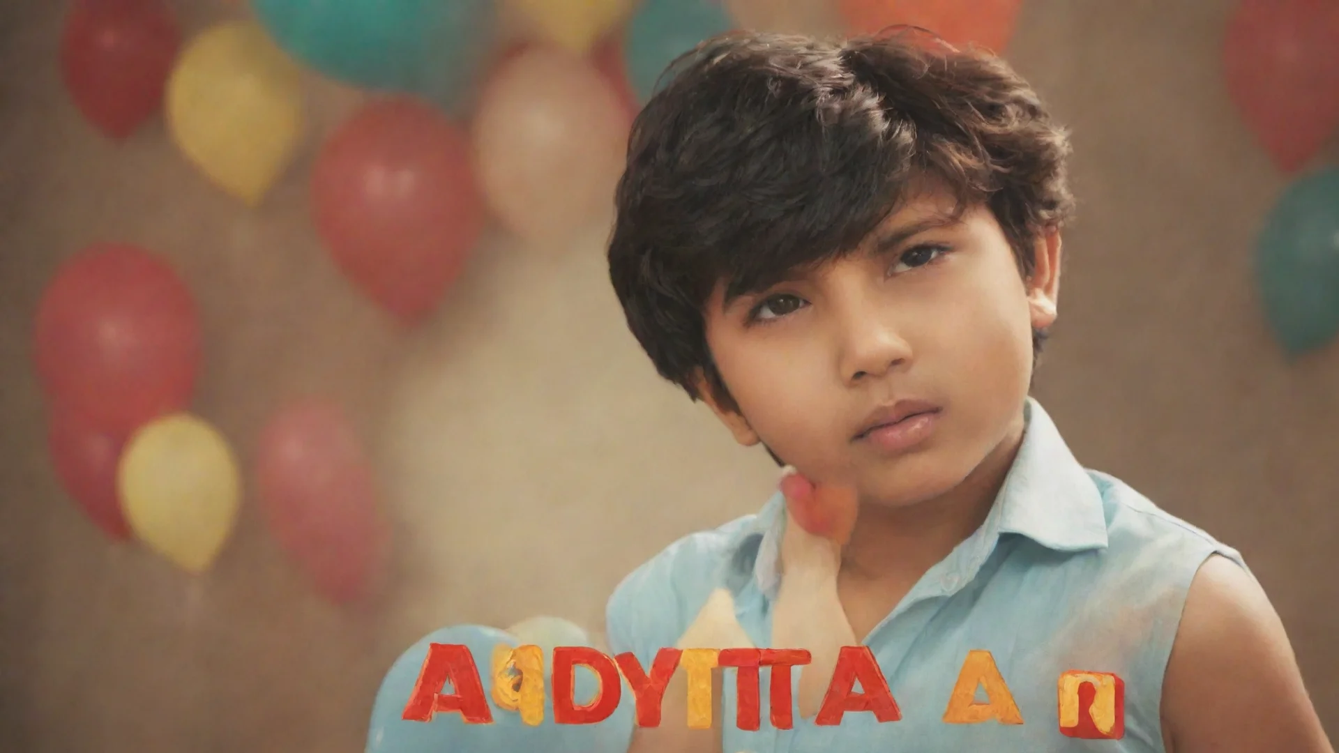 aiartstation art a party of a boy name aditya confident engaging wow 3 wide