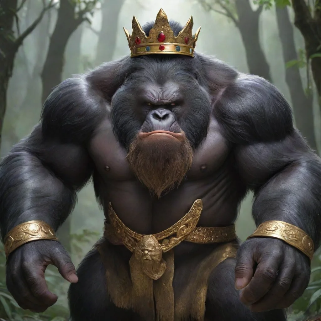 artstation art a powerful king ape king confident engaging wow 3