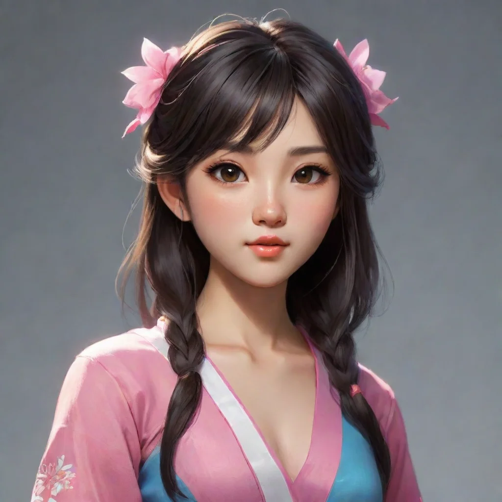 aiartstation art a pretty asian girly confident engaging wow 3