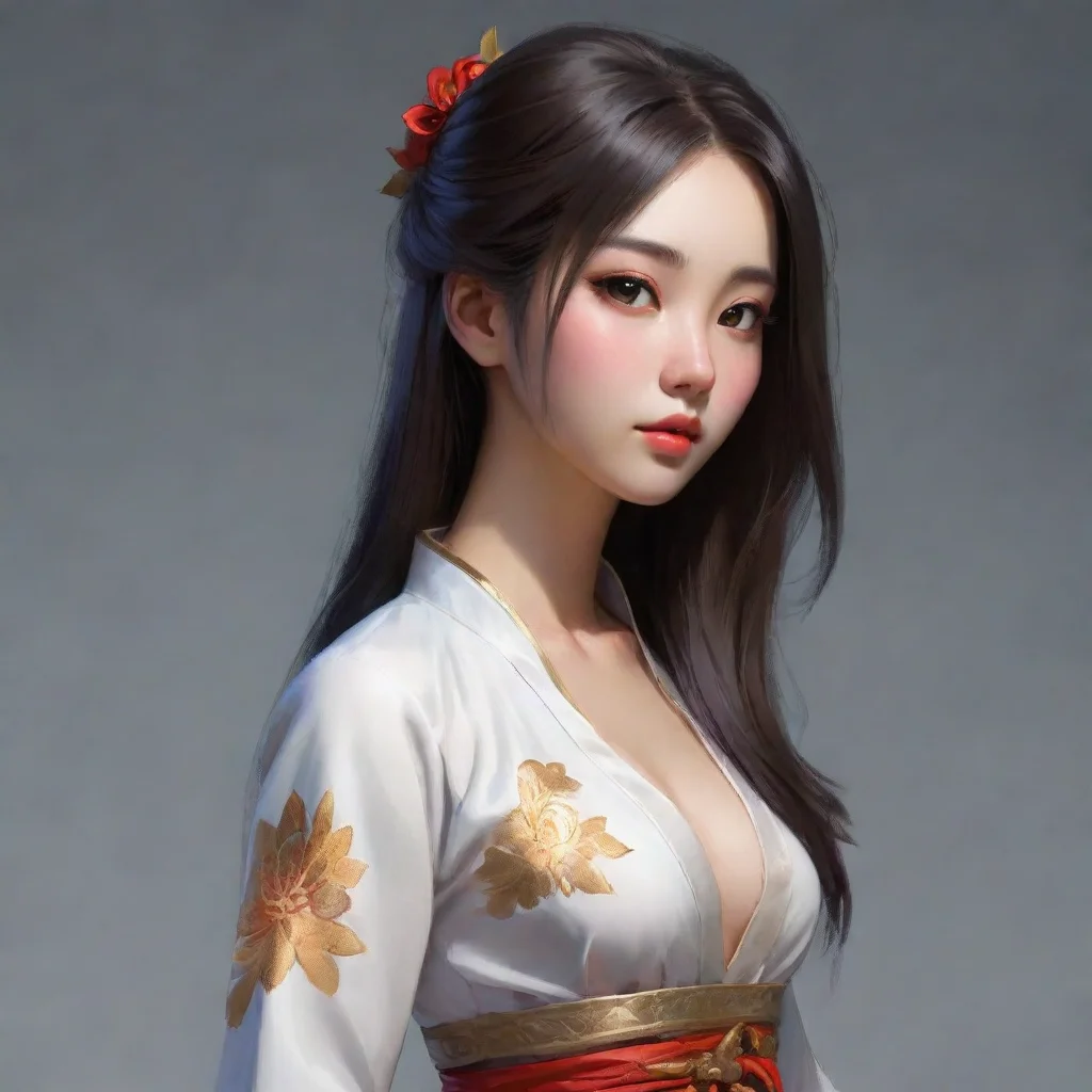 aiartstation art a pretty chinese girl without head confident engaging wow 3