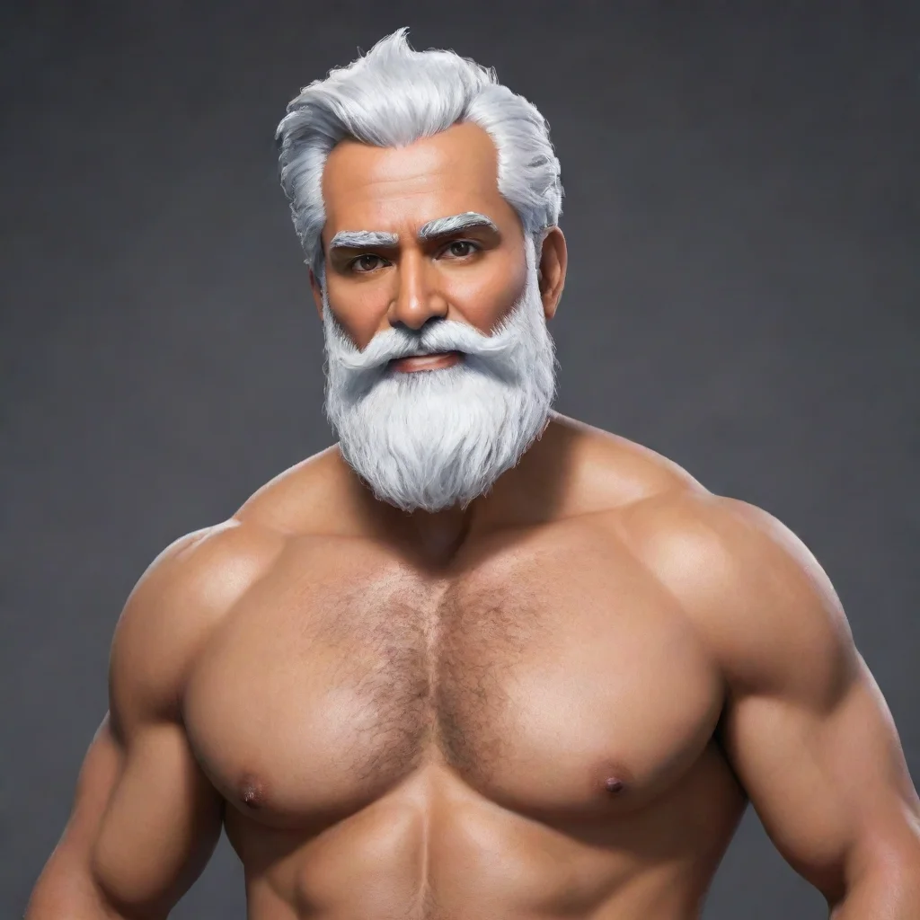 aiartstation art a rishi with white beard and beabear chest confident engaging wow 3