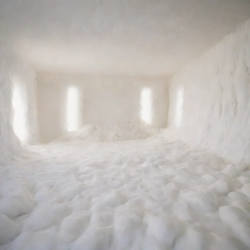 aiartstation art a room covered in thick white fur everywhere confident engaging wow 3