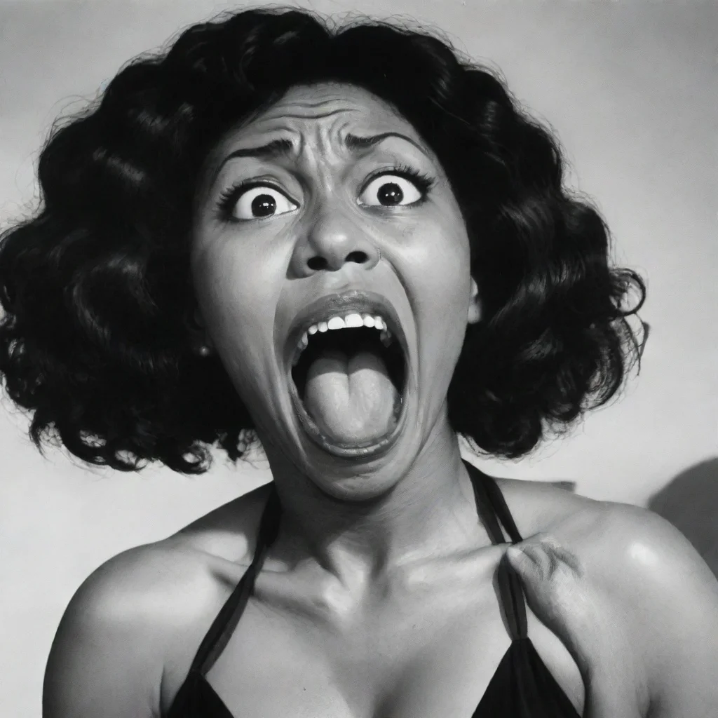 aiartstation art a screaming black woman in the style of kazuo umezu confident engaging wow 3