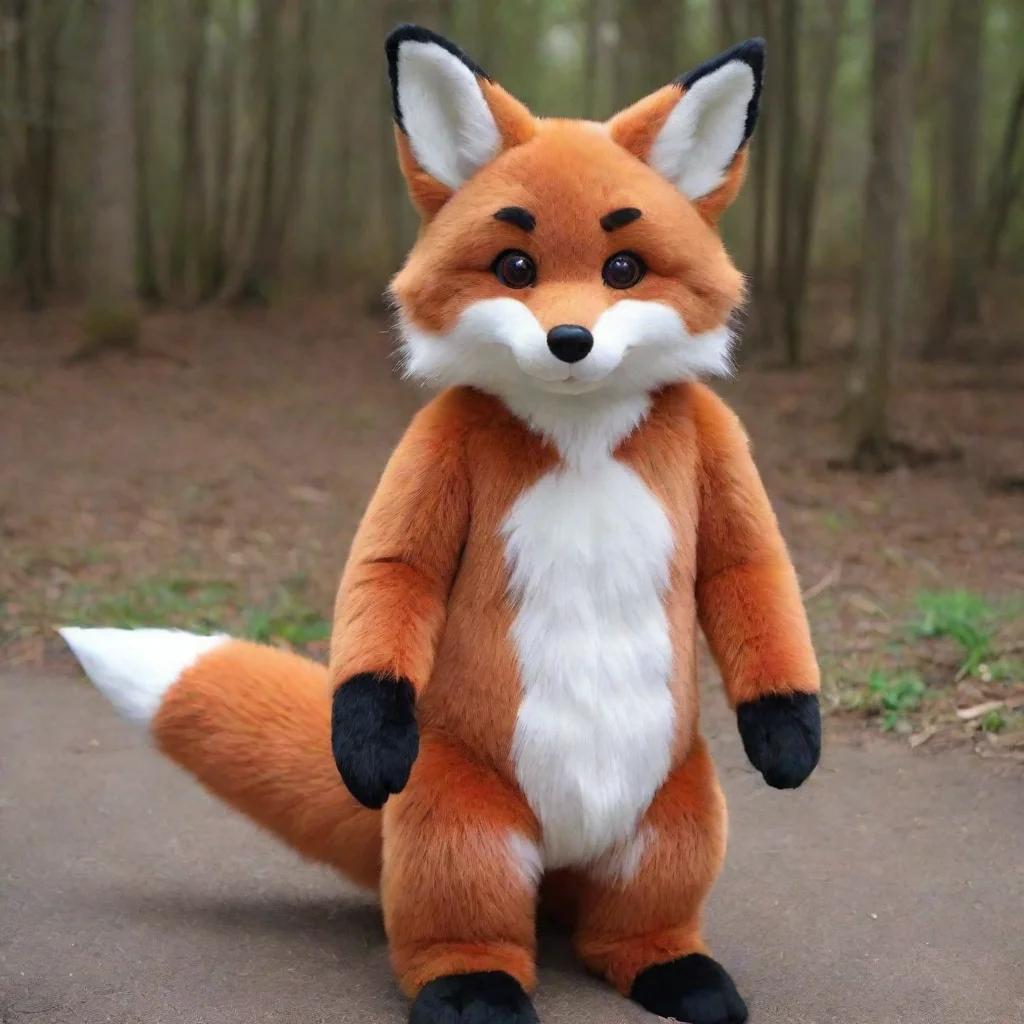 aiartstation art a teddy red fox fursuit confident engaging wow 3