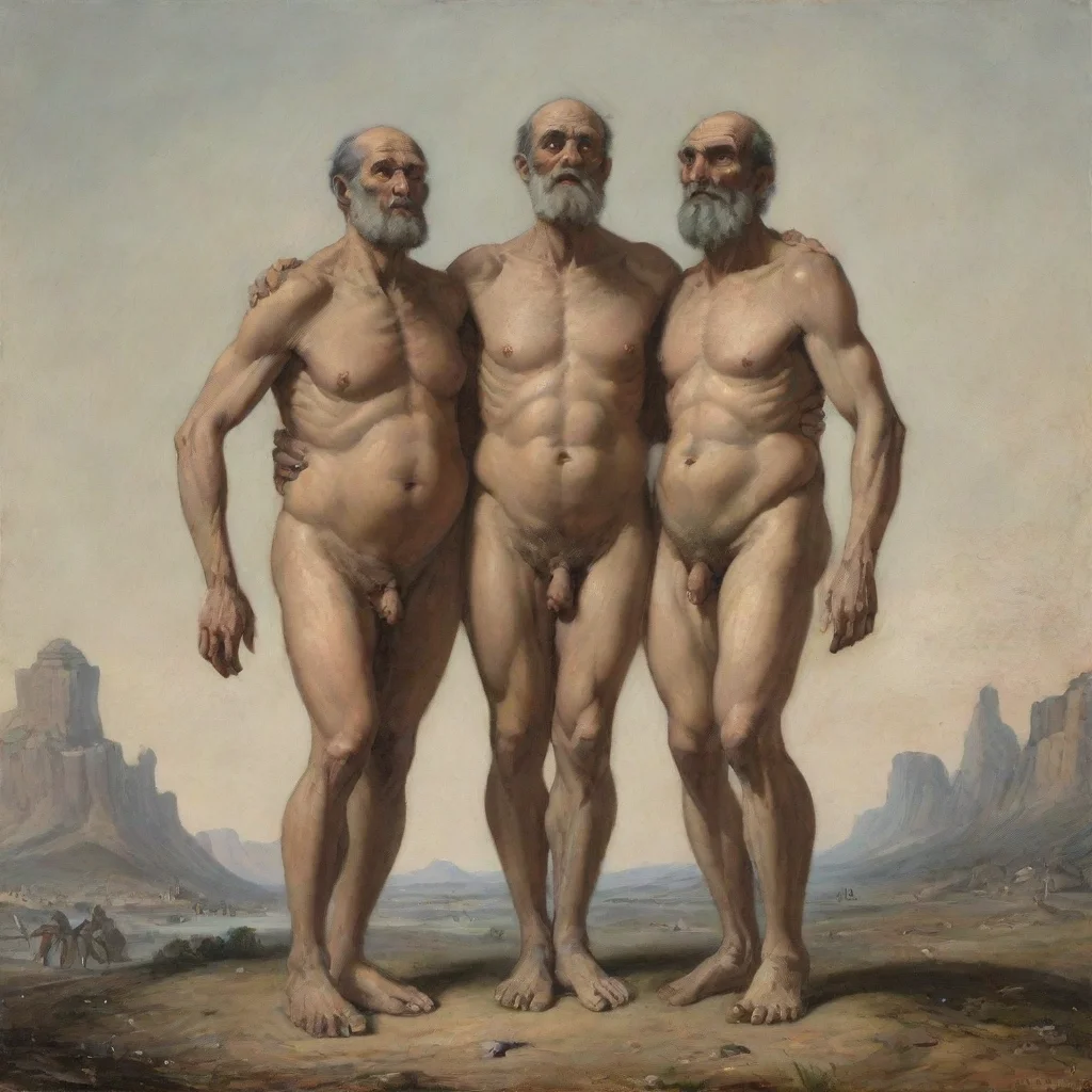 aiartstation art a three headed giant confident engaging wow 3
