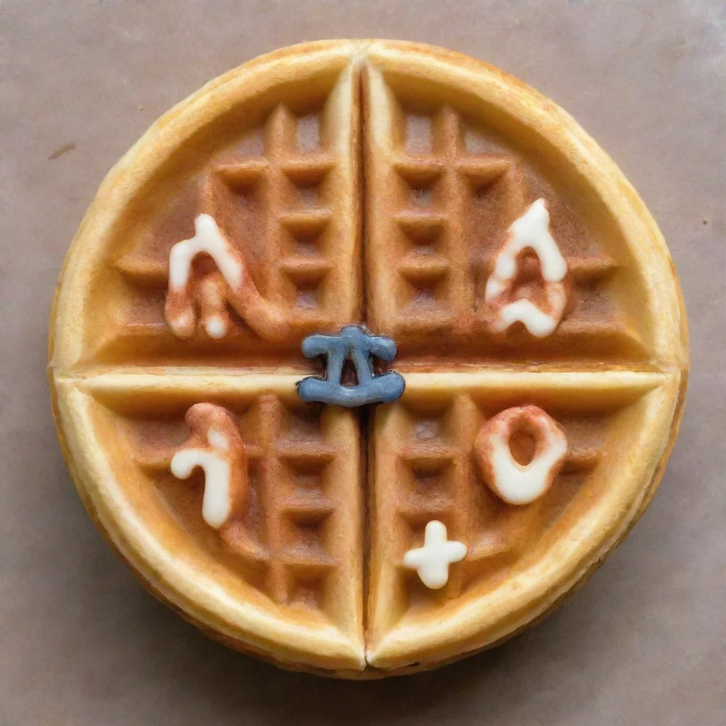 artstation art a waffle with ta da logos confident engaging wow 3