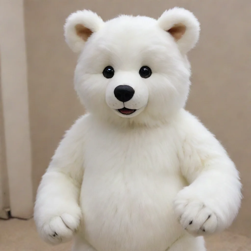 aiartstation art a white teddy bear fursuit confident engaging wow 3