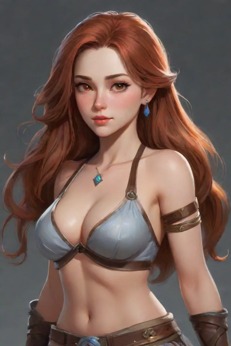 artstation art a woman ina park confident engaging wow 3 portrait