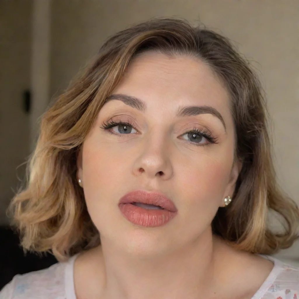 artstation art a woman kisses the camera. confident engaging wow 3