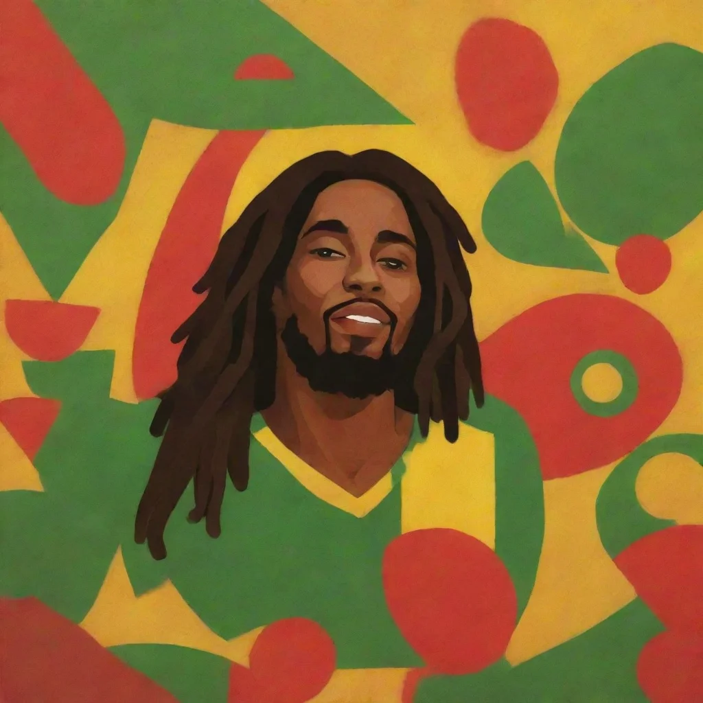 aiartstation art abstract reggae cover with shapes only confident engaging wow 3