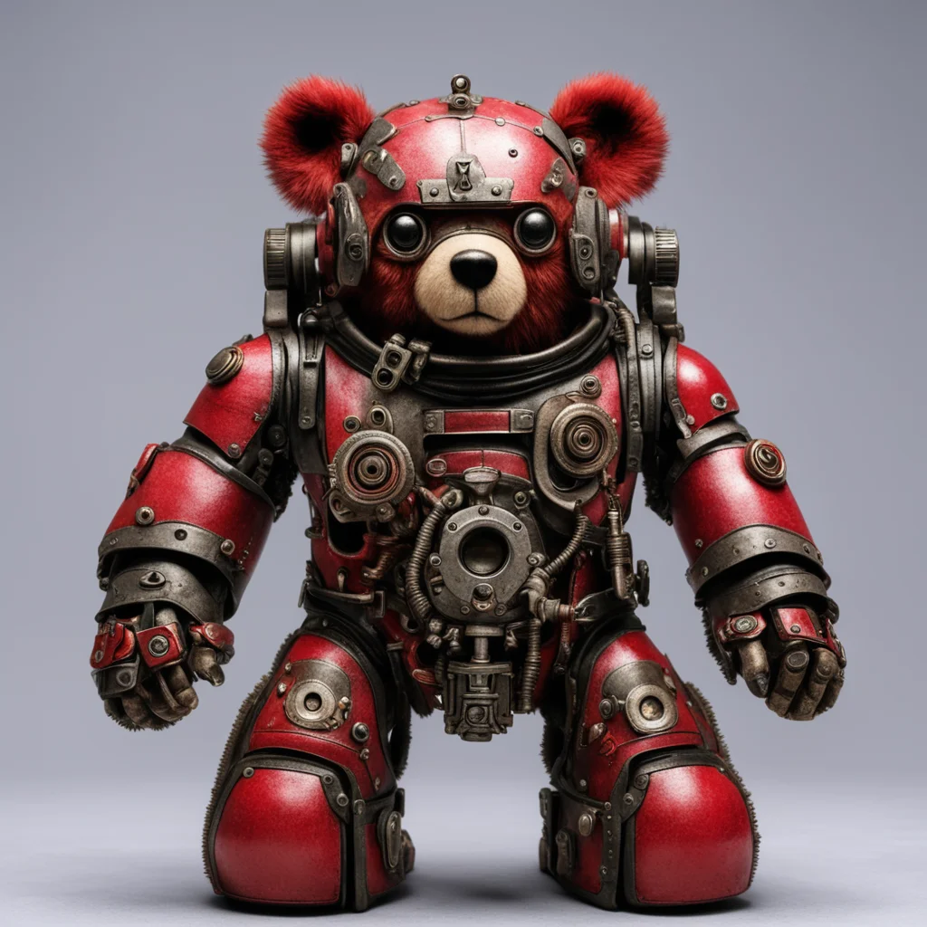 artstation art adeptus mechanicus teddy bear confident engaging wow 3
