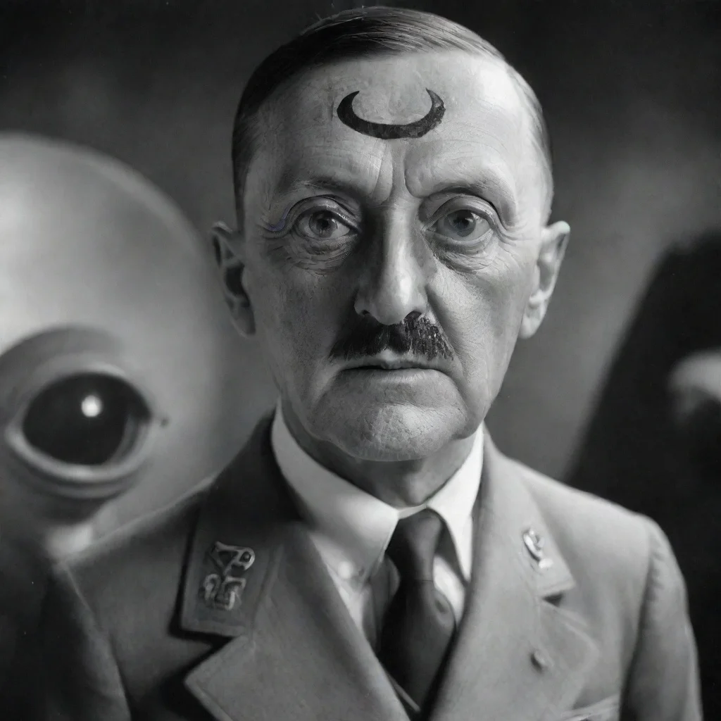 artstation art adolf hitler space alien confident engaging wow 3