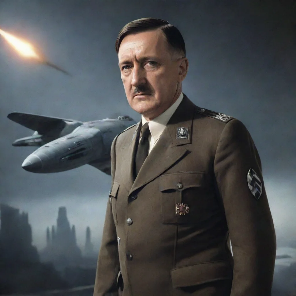 aiartstation art adolf hitler spaceship confident engaging wow 3