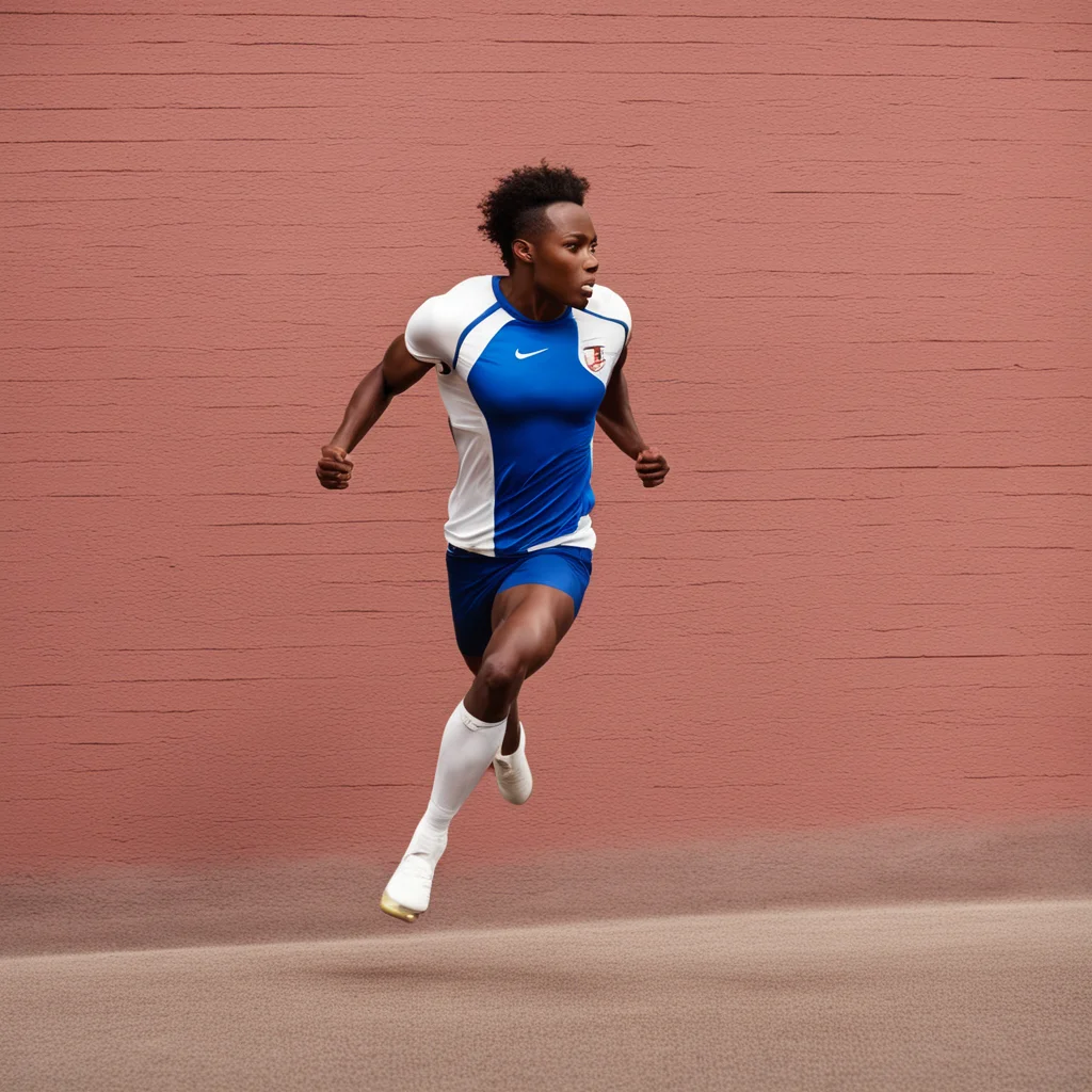 aiartstation art african american track and field athlete running through a brick wall confident engaging wow 3