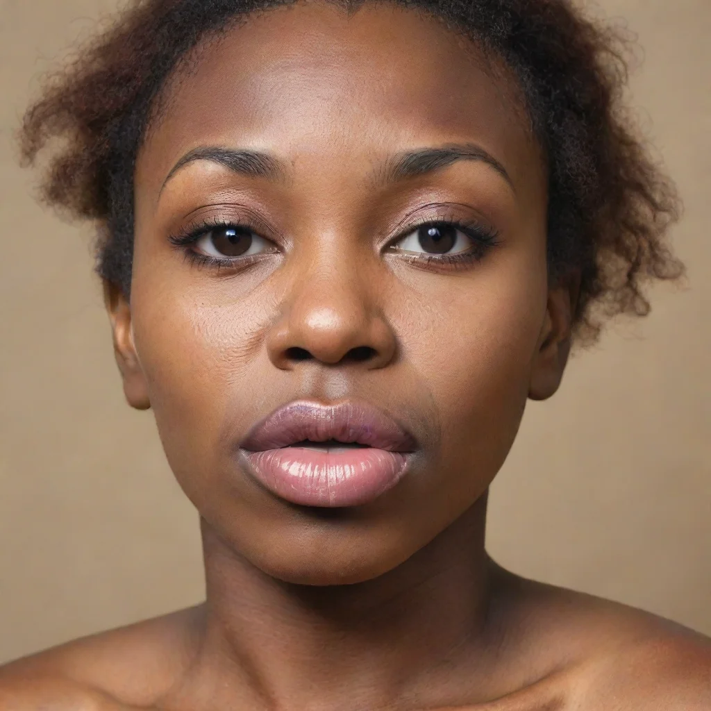 aiartstation art african woman huge deformed lips confident engaging wow 3
