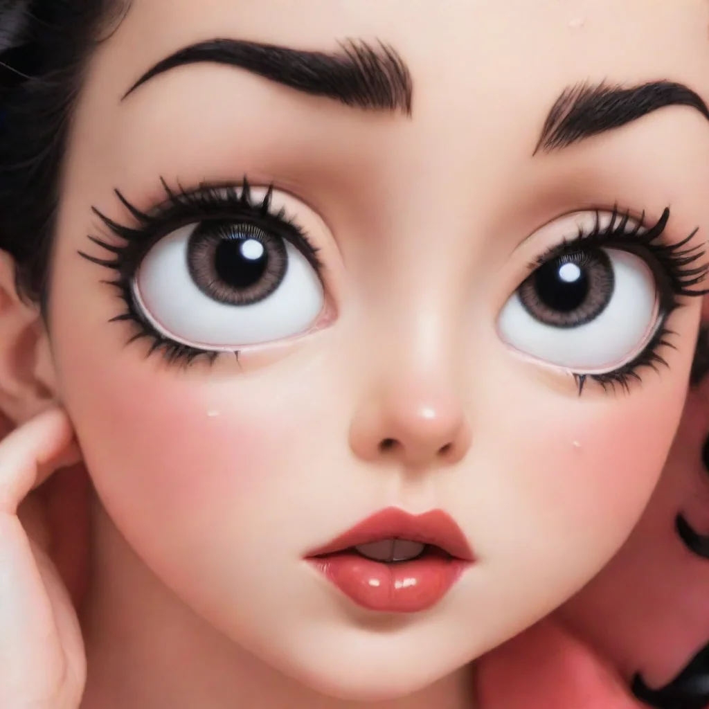 aiartstation art ahegao face betty boop face close up confident engaging wow 3
