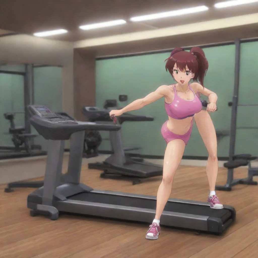 aiartstation art akane gym confident engaging wow 3