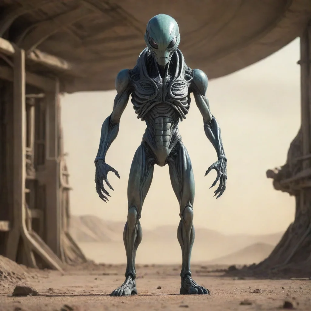 aiartstation art alien engineer standing tall confident engaging wow 3
