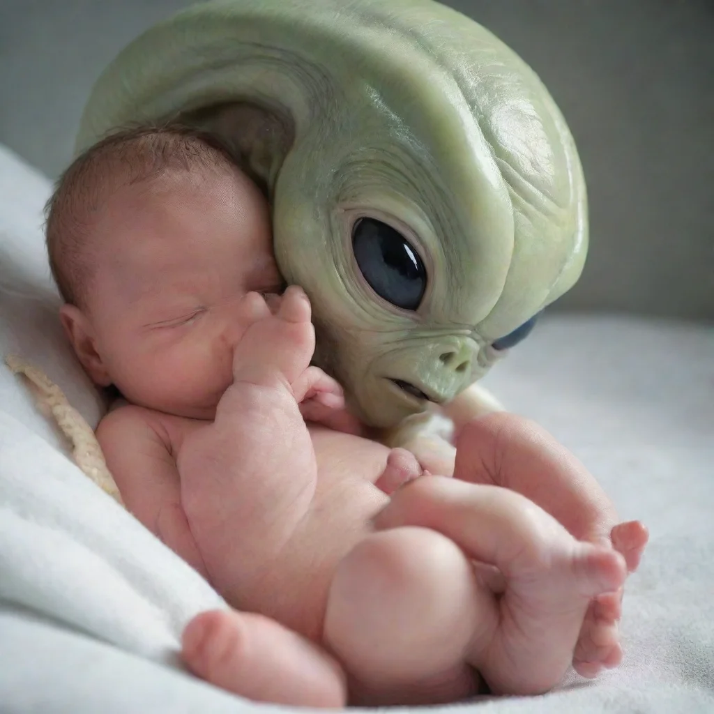 aiartstation art alien probing a newborn baby confident engaging wow 3