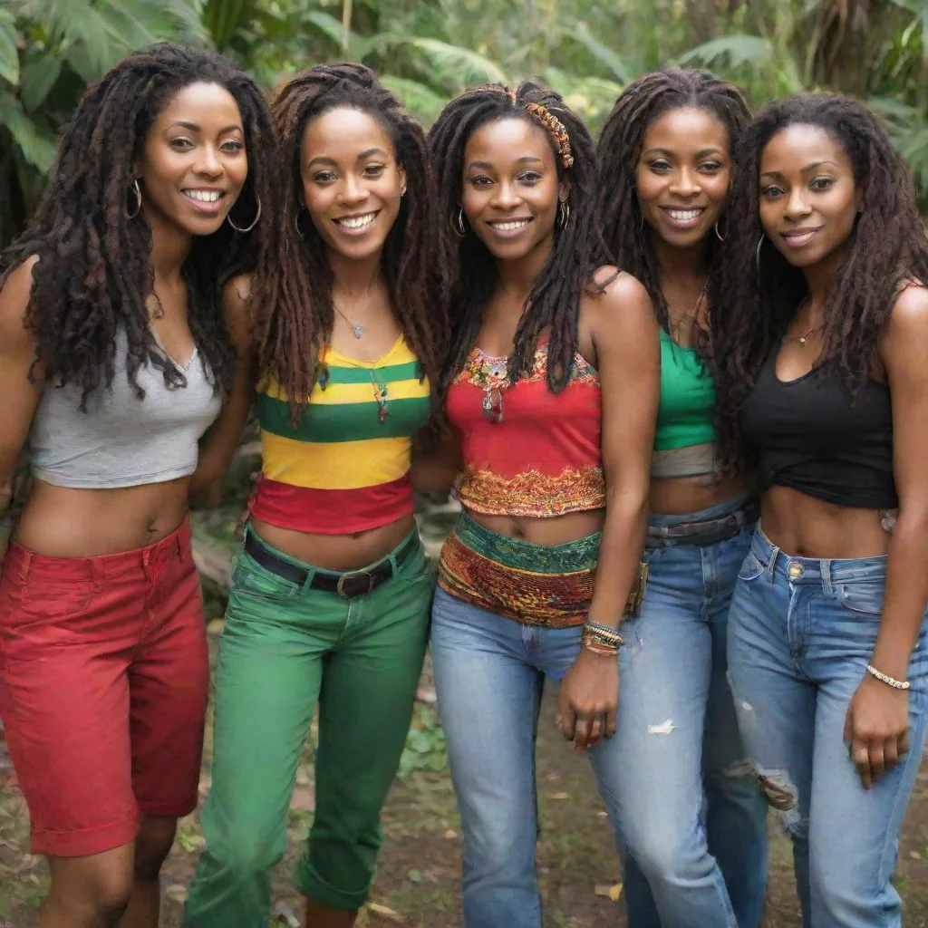 aiartstation art all female reggae band confident engaging wow 3