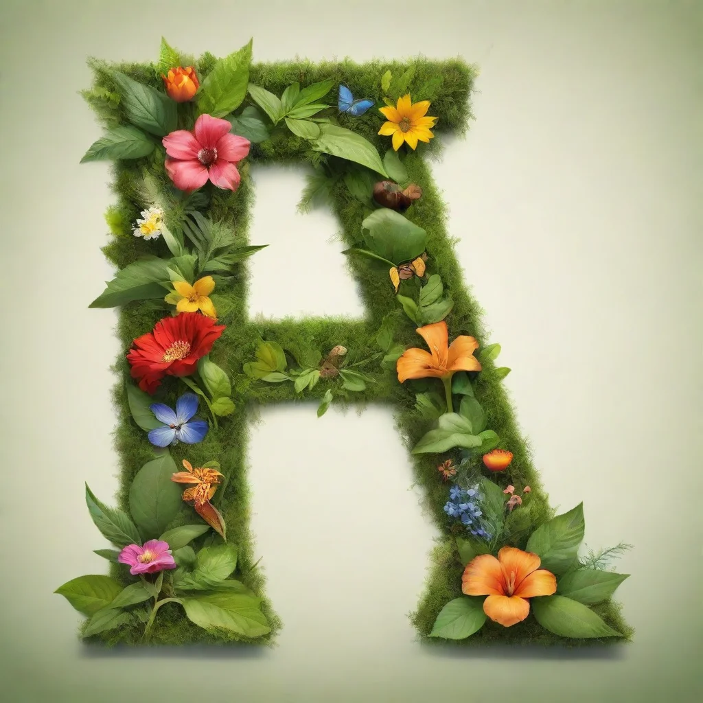 artstation art alphabet a with nature confident engaging wow 3