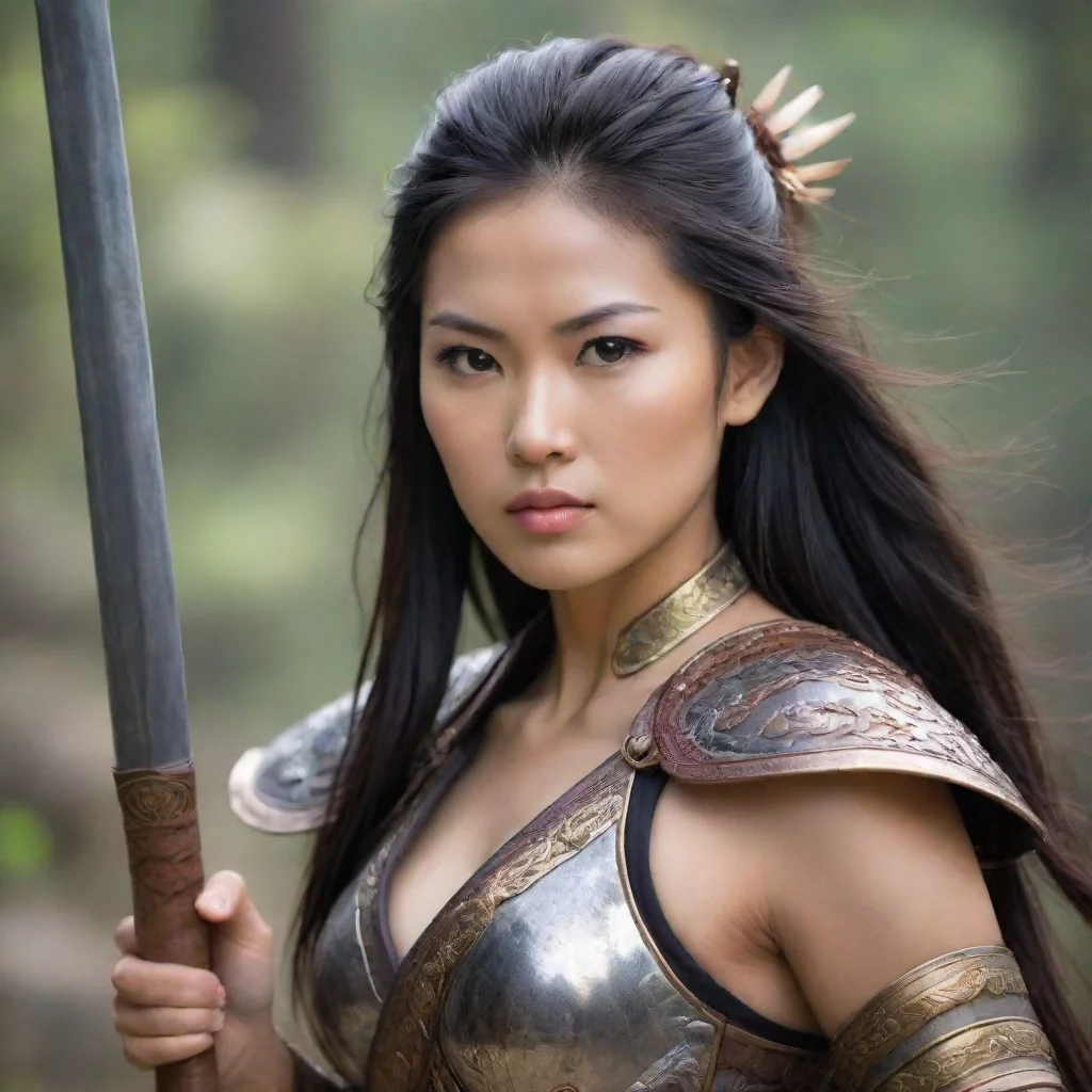 aiartstation art an asian woman beautiful warrior confident engaging wow 3