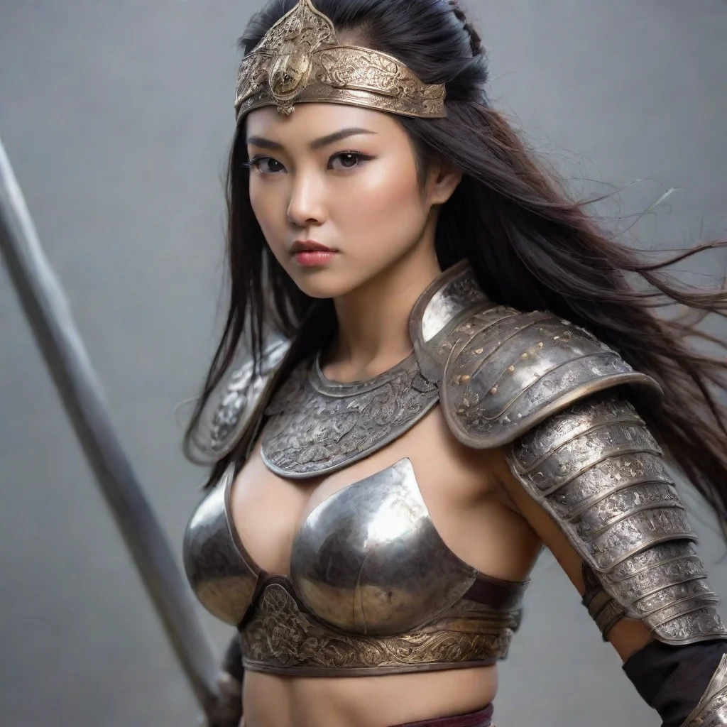 aiartstation art an asian woman beautiful warrior wow confident engaging wow 3