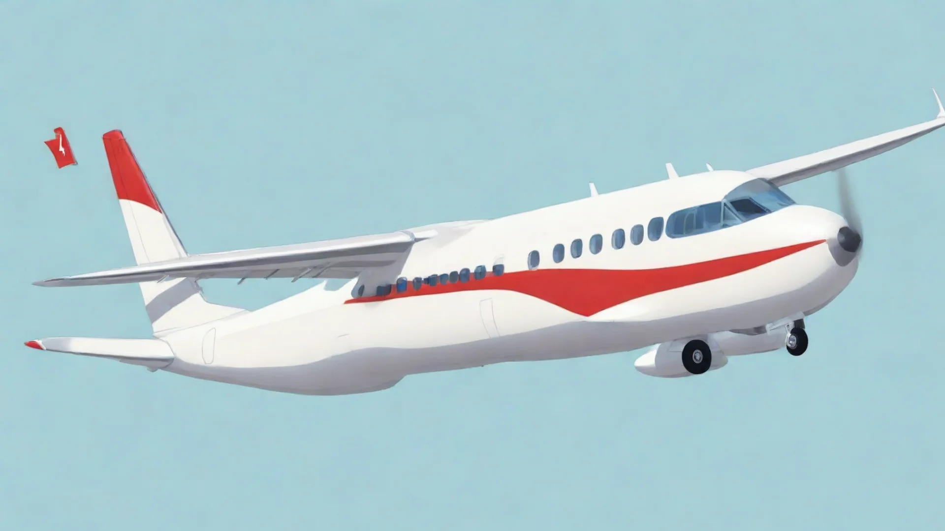 aiartstation art an image of a commercial aeroplane in a cartoon style confident engaging wow 3 hdwidescreen