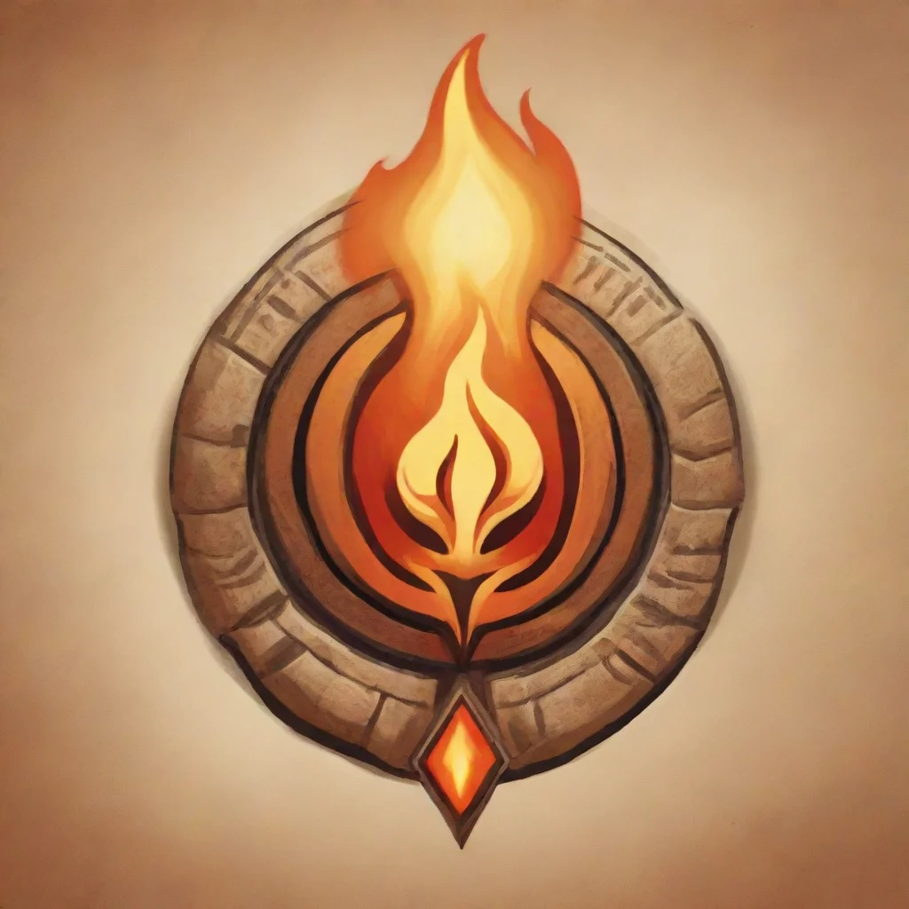 aiartstation art ancient flame emblem for a desert warrior culture  confident engaging wow 3