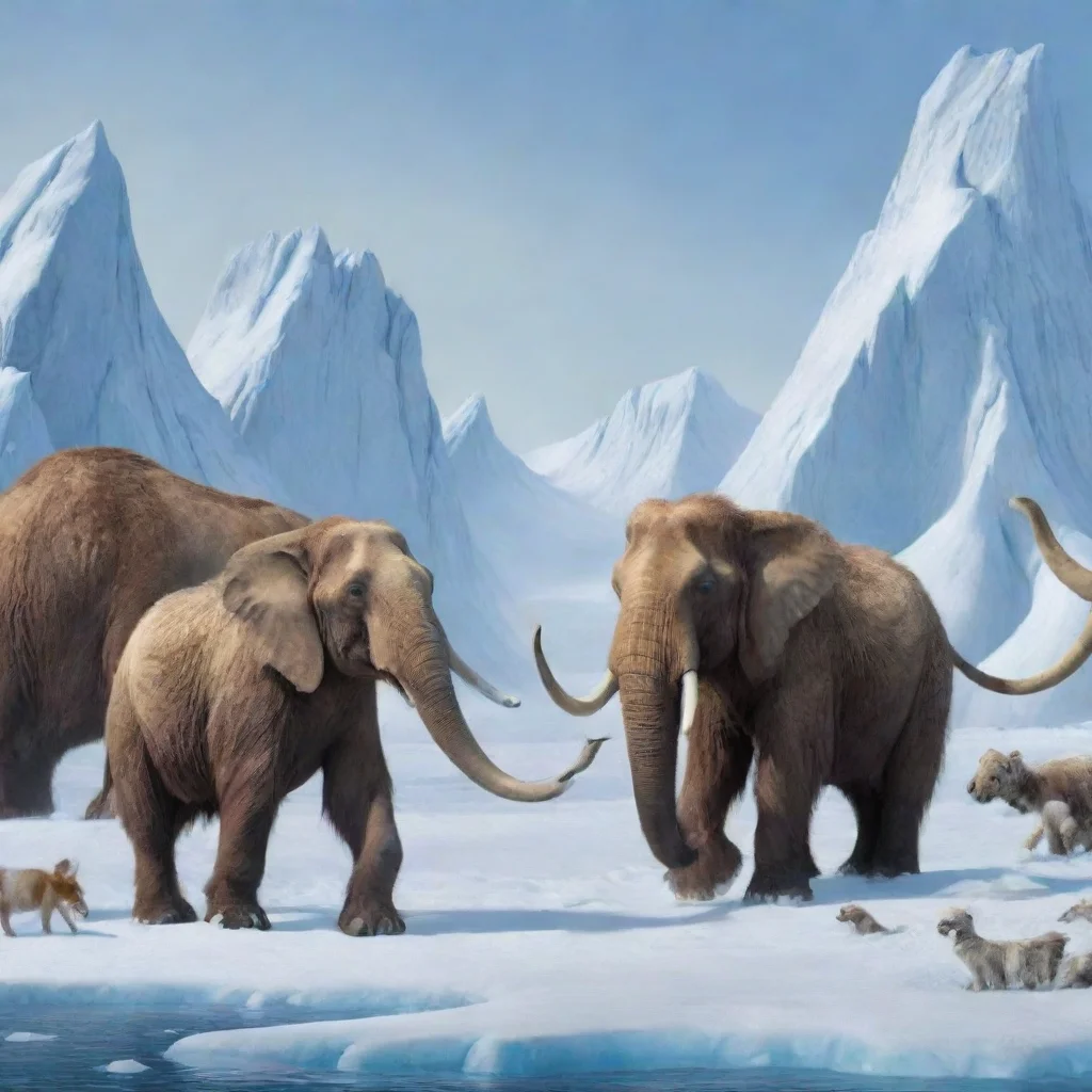 artstation art animals in iceage confident engaging wow 3