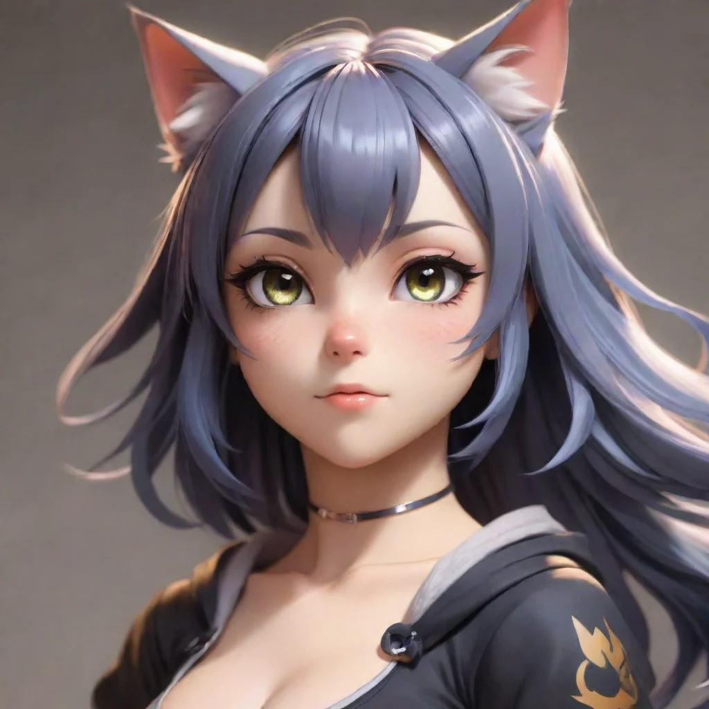 aiartstation art anime cat girl confident engaging wow artstation art 3 confident engaging wow 3