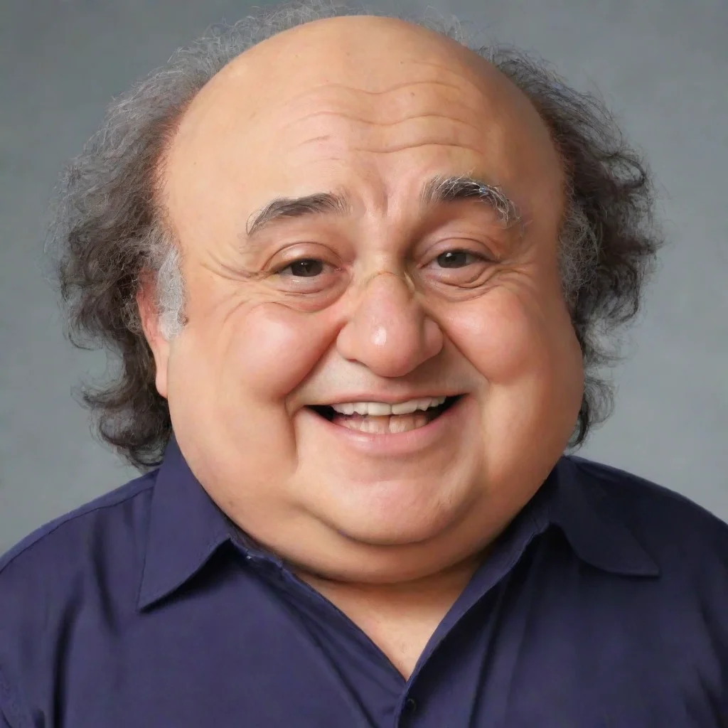 aiartstation art anime danny devito cute face confident engaging wow 3