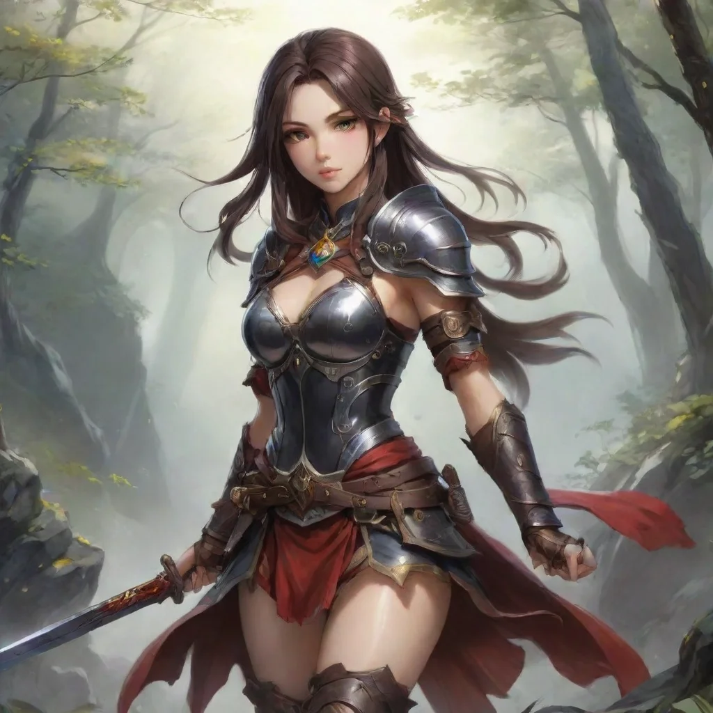 aiartstation art anime wanderer warrior fantasy art confident engaging wow 3