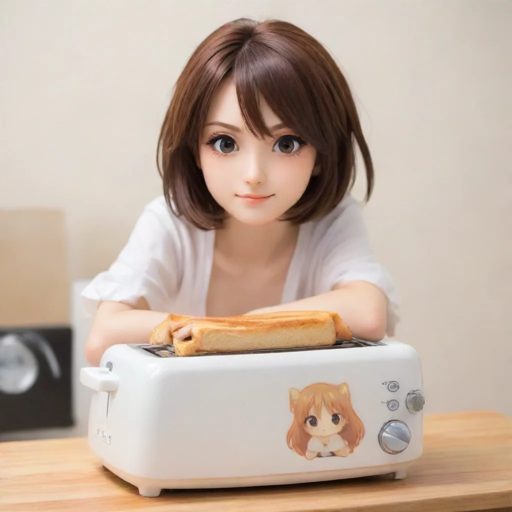 artstation art anime woman on a toaster confident engaging wow 3
