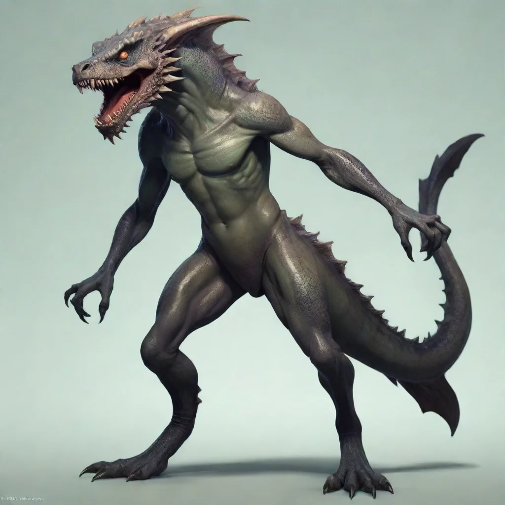 artstation art anthro dagon confident engaging wow 3