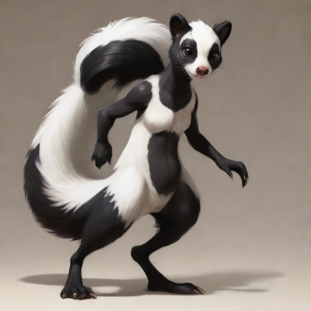 artstation art anthro skunk confident engaging wow 3