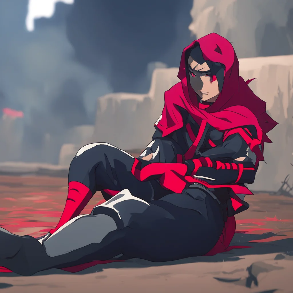 aiartstation art aragami from aragami 2 and 1 sitting on the ground masterbating confident engaging wow 3