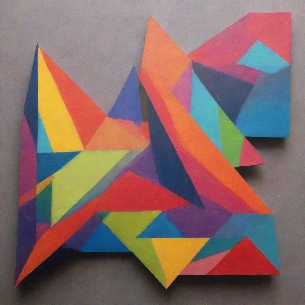 aiartstation art art geometric shapes  confident engaging wow 3