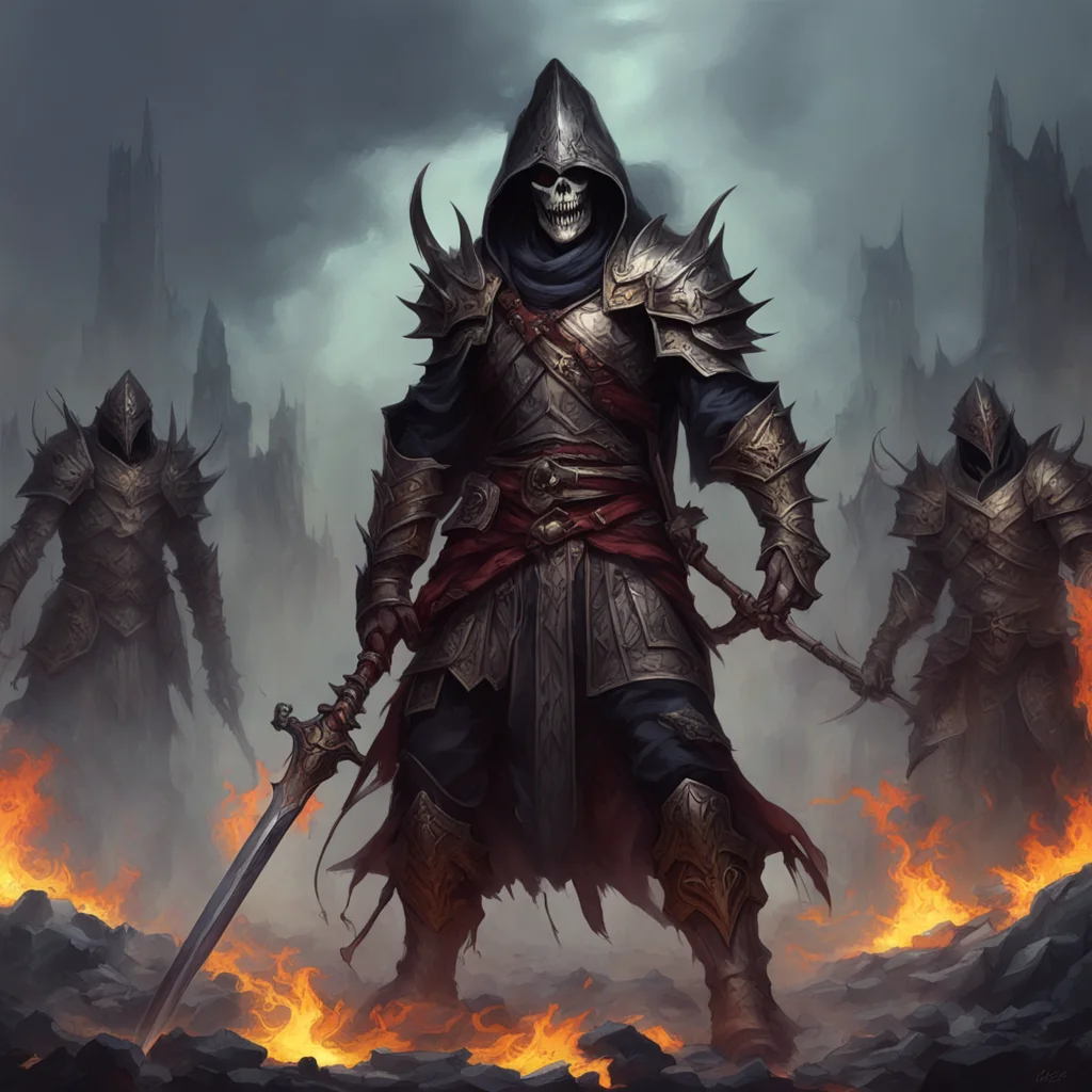aiartstation art art of warriors in the apocalypse in divide and conquer conflict necromancer confident engaging wow 3