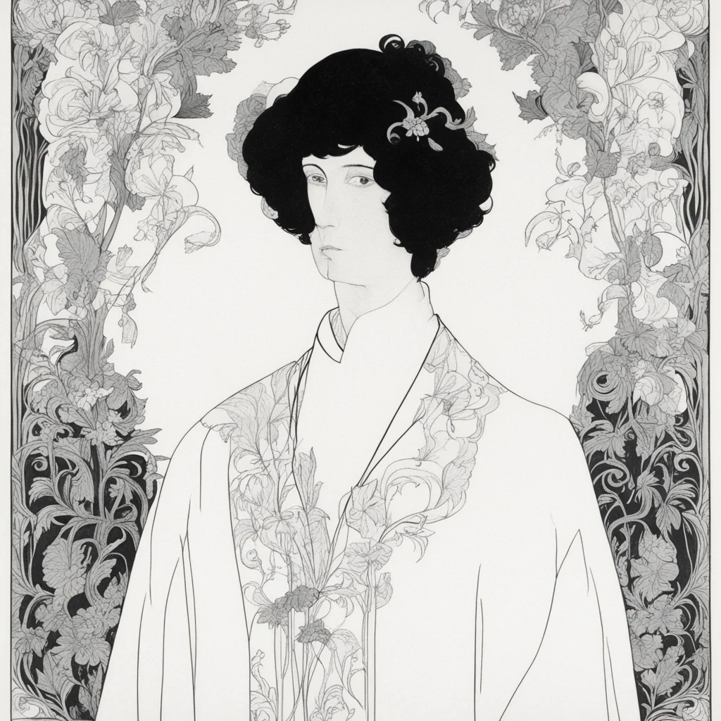 aiartstation art aubrey beardsley  confident engaging wow 3