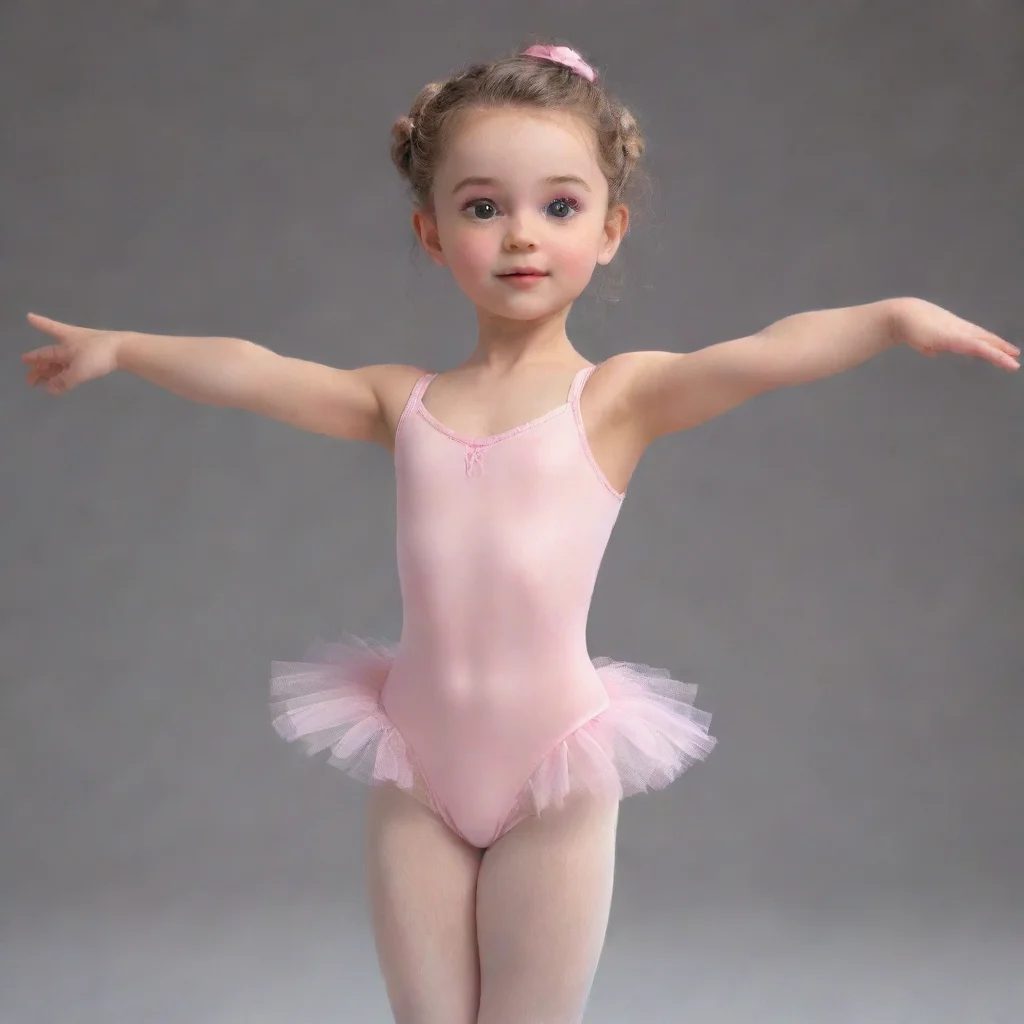 aiartstation art baby ballet pink leotard confident engaging wow 3