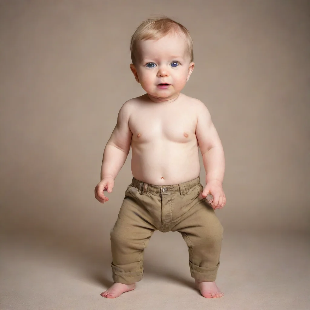artstation art baby in mans trousers confident engaging wow 3