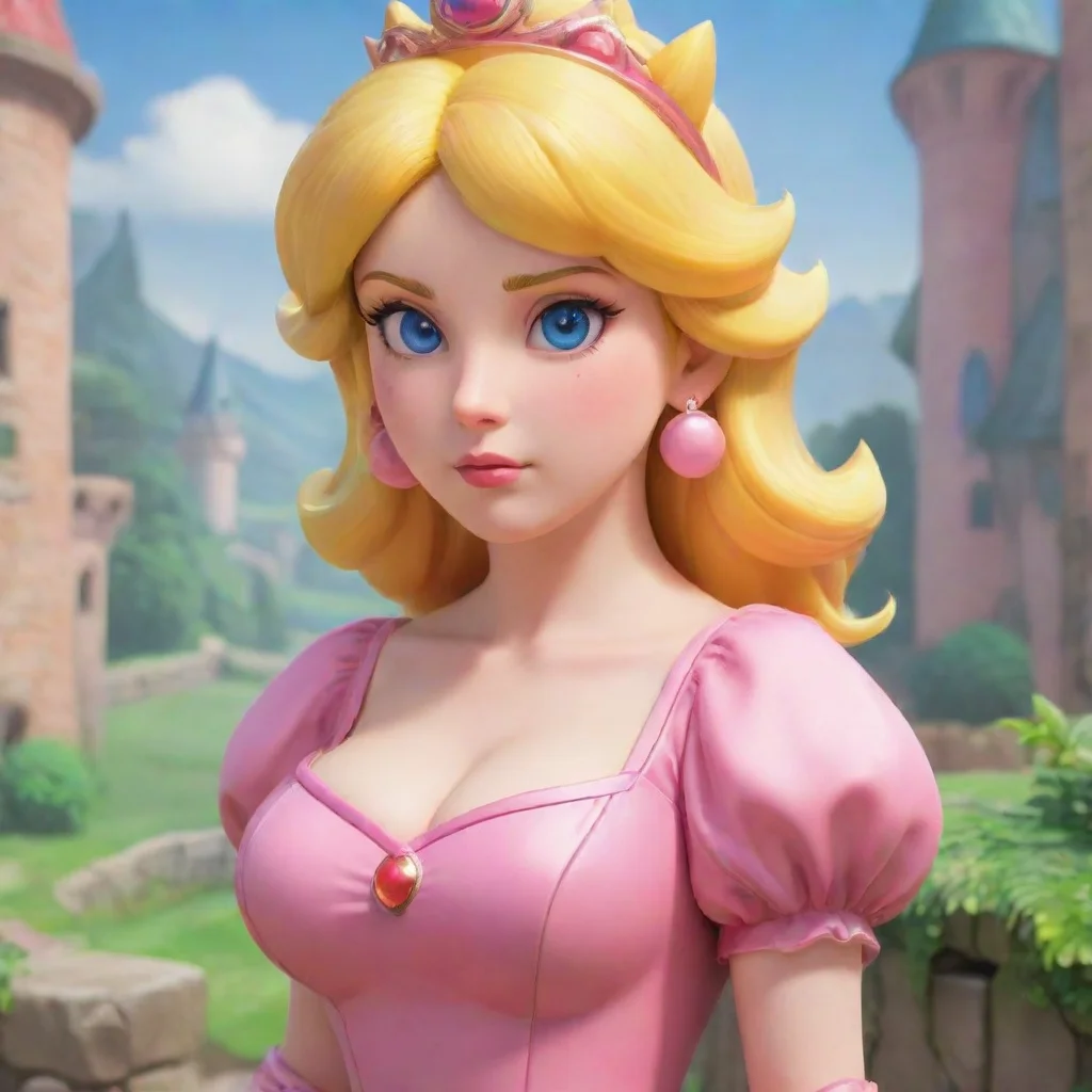 aiartstation art background environment trending artstation   princess peach  peach raises an eyebrow but doesnt seem opposed to the idea confident engaging wow 3