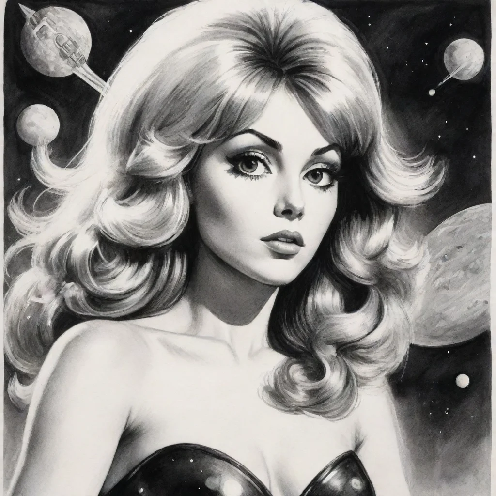 artstation art barbarella space ink drawing confident engaging wow 3