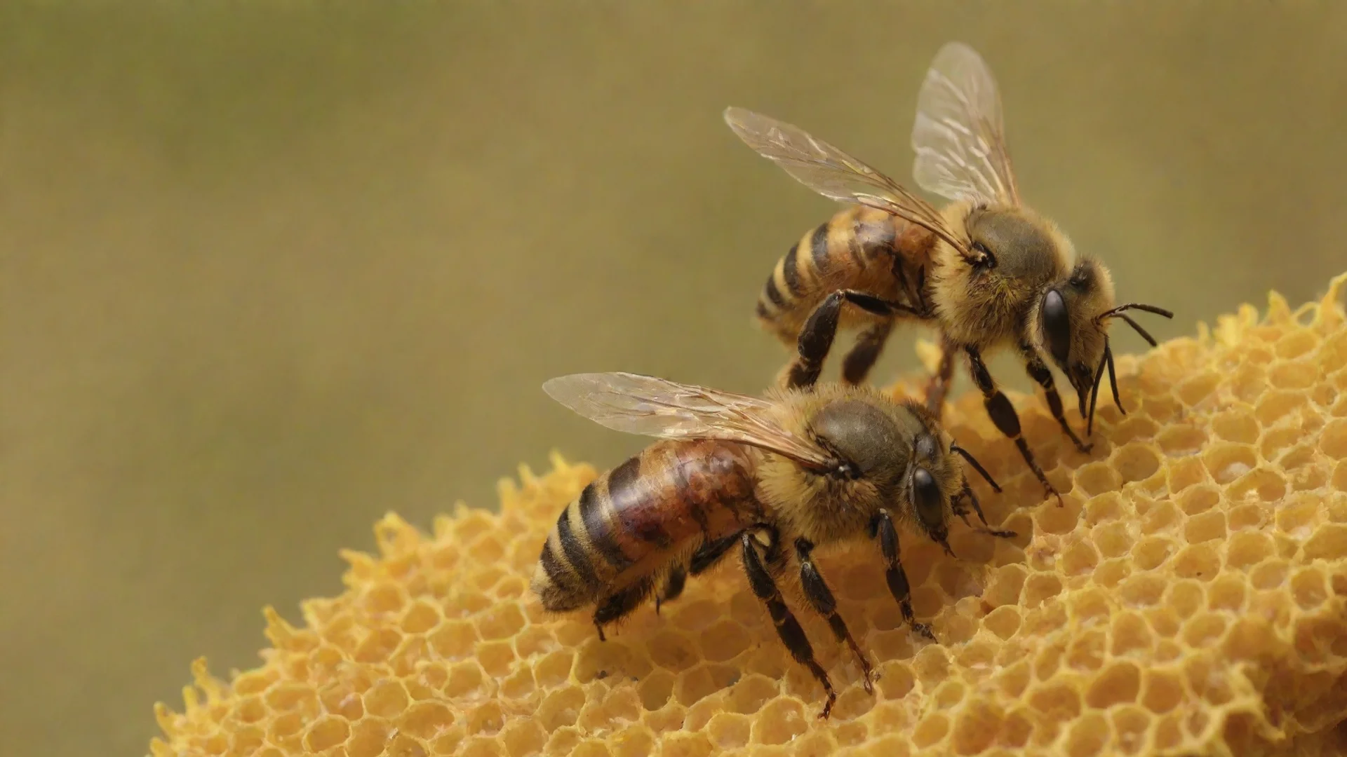 aiartstation art bearded bee hunters honey comb bee yellow hd confident engaging wow 3 hdwidescreen