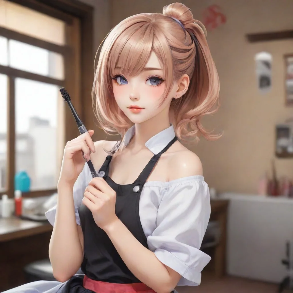 aiartstation art beautiful anime female barber confident engaging wow 3