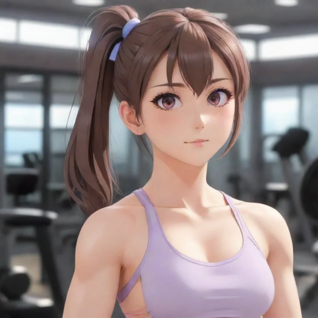 aiartstation art beautiful anime gym girl confident engaging wow 3