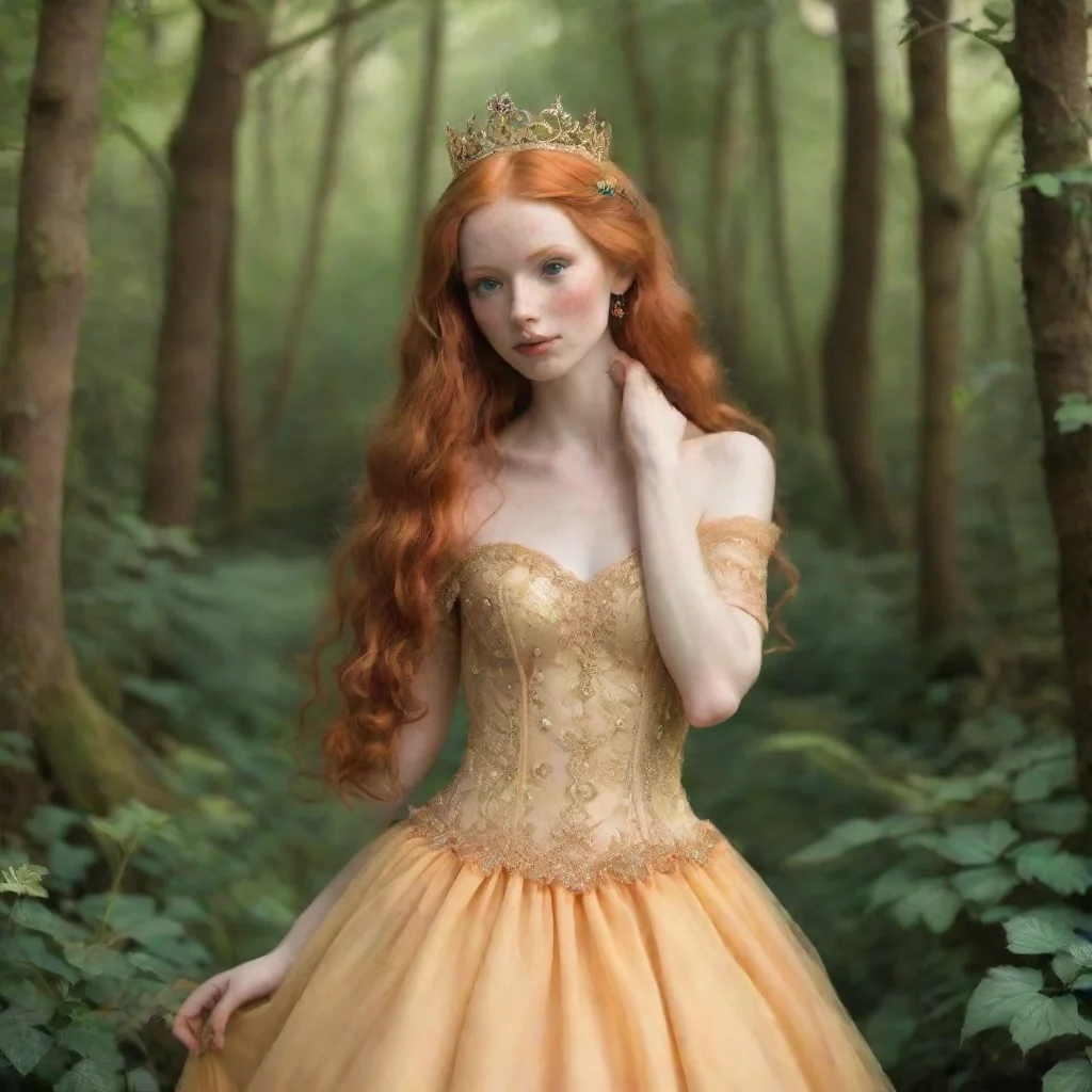 aiartstation art beautiful enchanted skinny ginger princess  confident engaging wow 3